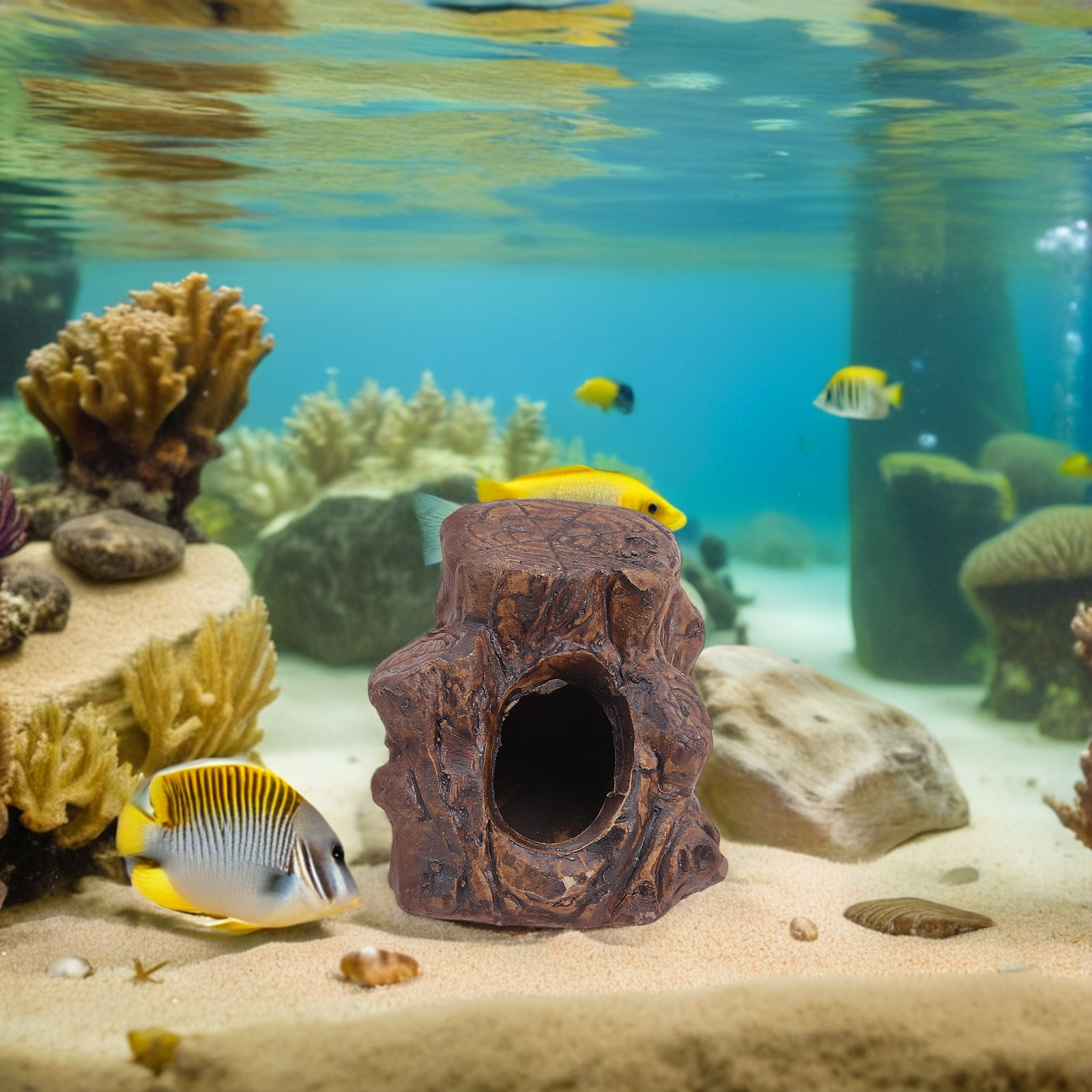 2 Pcs Fish Tank Aquarium Hide  - Hide Cave Ceramic 评论和价格