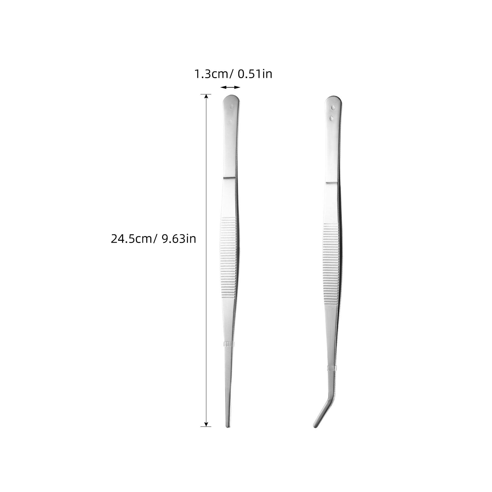 2pcs Stainless Steel Tweezers  - Feeding Tong Stainless 评论和价格