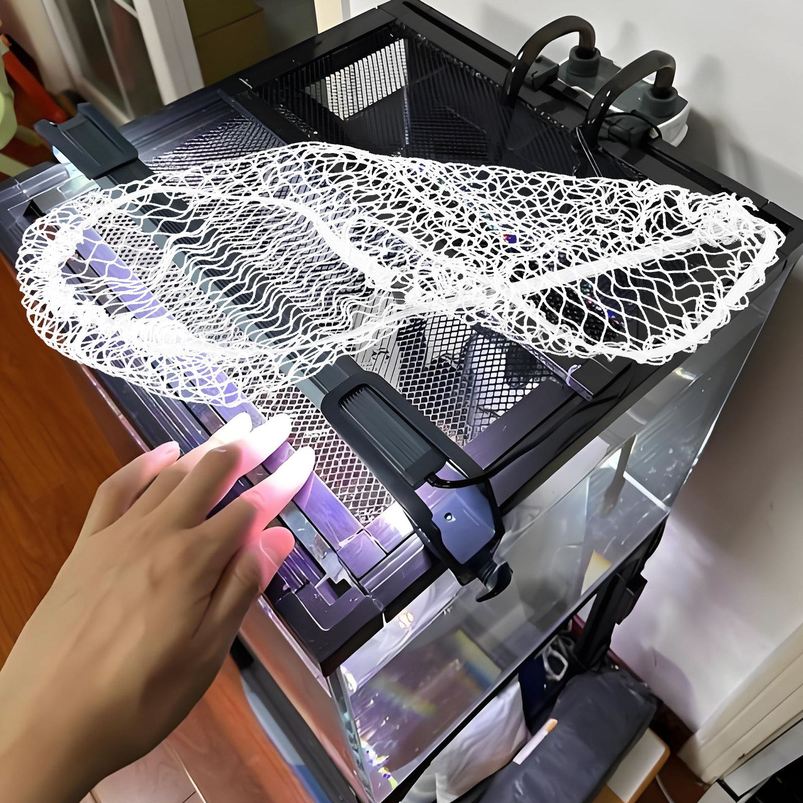 40x20cm Aquarium Mesh Net Cove - Screen Top Mesh 评论和价格