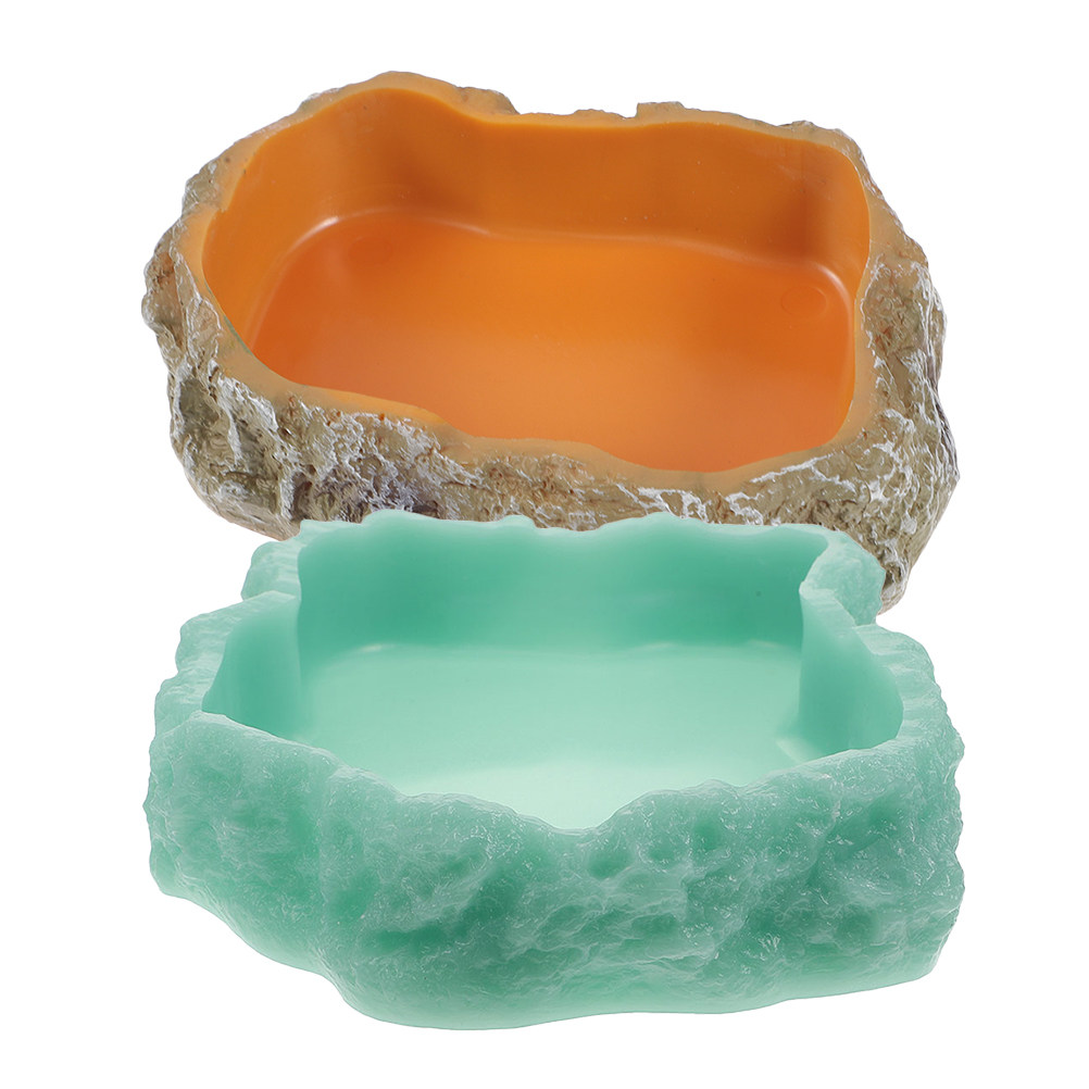 2Pcs Night Glow Reptile Food W - Water Dish Reptile 评论和价格