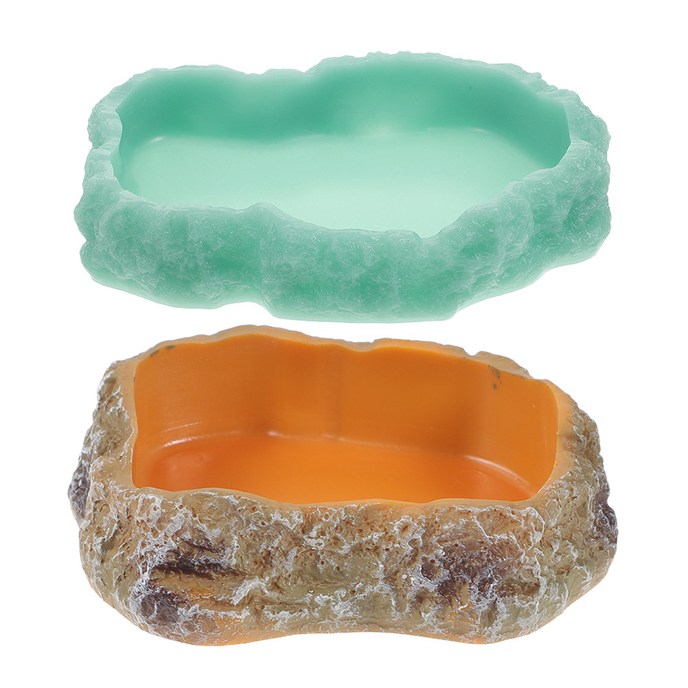 2Pcs Night Glow Reptile Food W - Water Dish Reptile 评论和价格