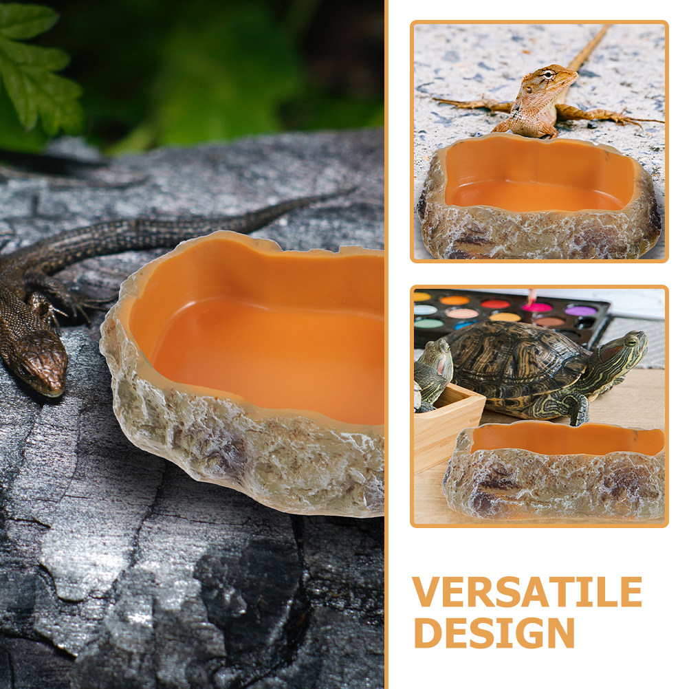 2Pcs Night Glow Reptile Food W - Water Dish Reptile 评论和价格