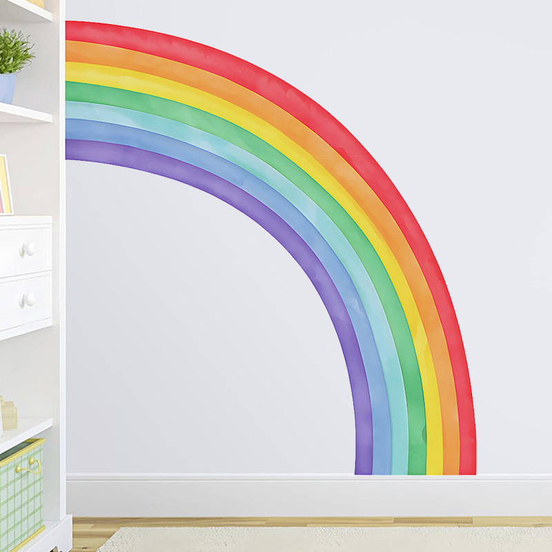 Large Rainbow Wall Stickers Se - Pvc Panel Background 评论和价格
